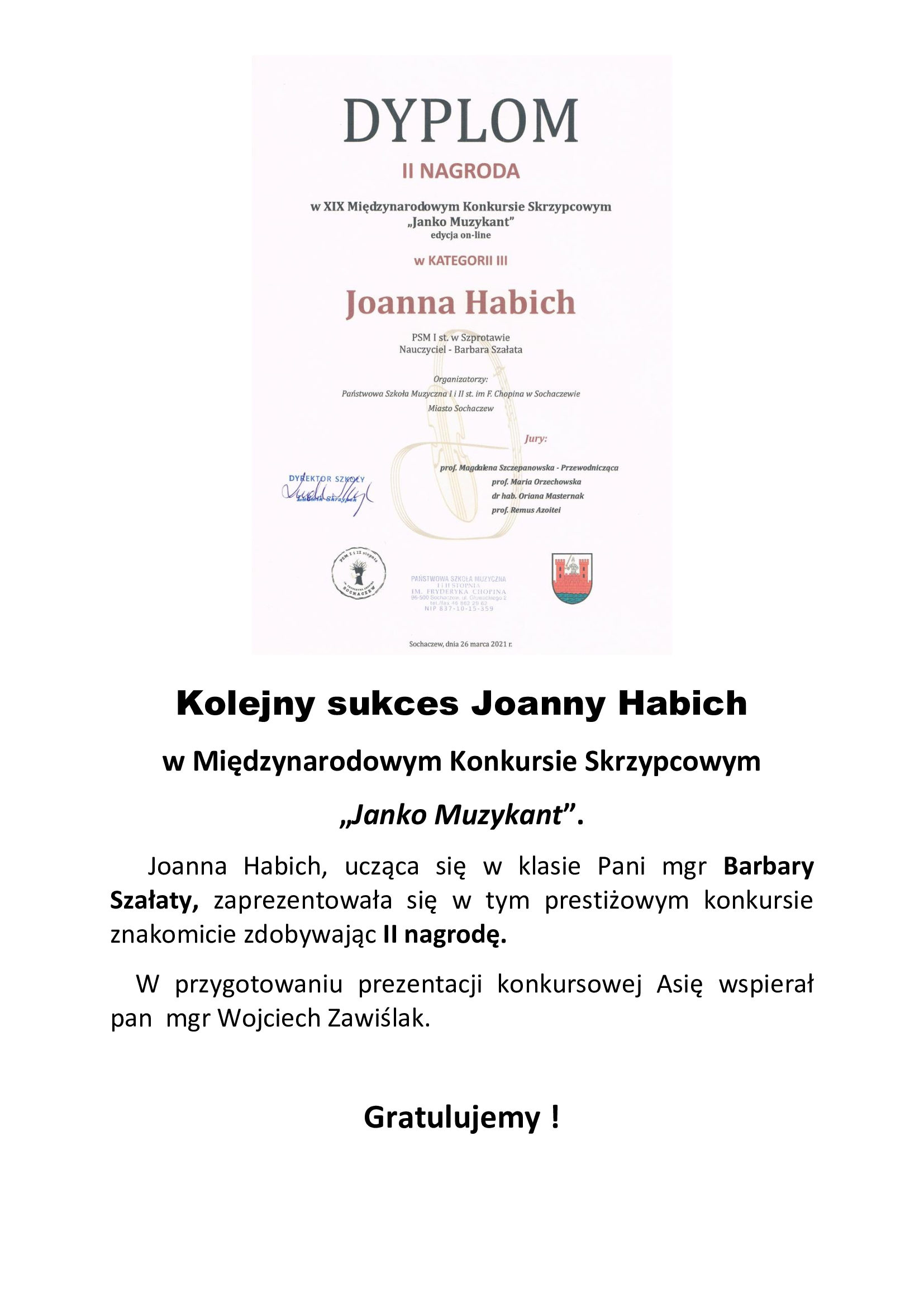 Konkurs info 2021 03 26 Sochaczew